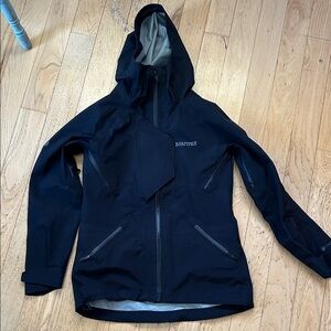 Marmot Women's Black Hooded Ski Jacket shell